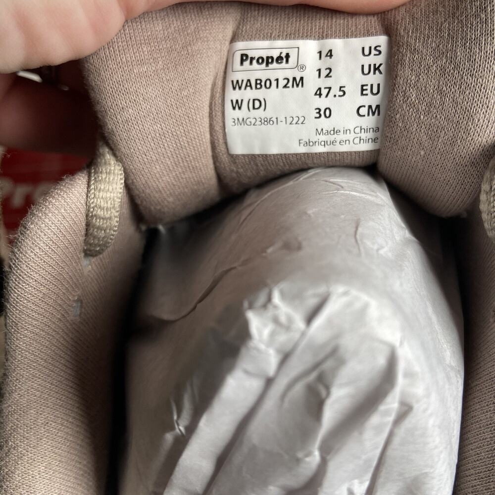 Propet B10 Usher Taupe Brown Ortholite Athletic Shoes Women Size 14 NIB - Picture 8 of 8